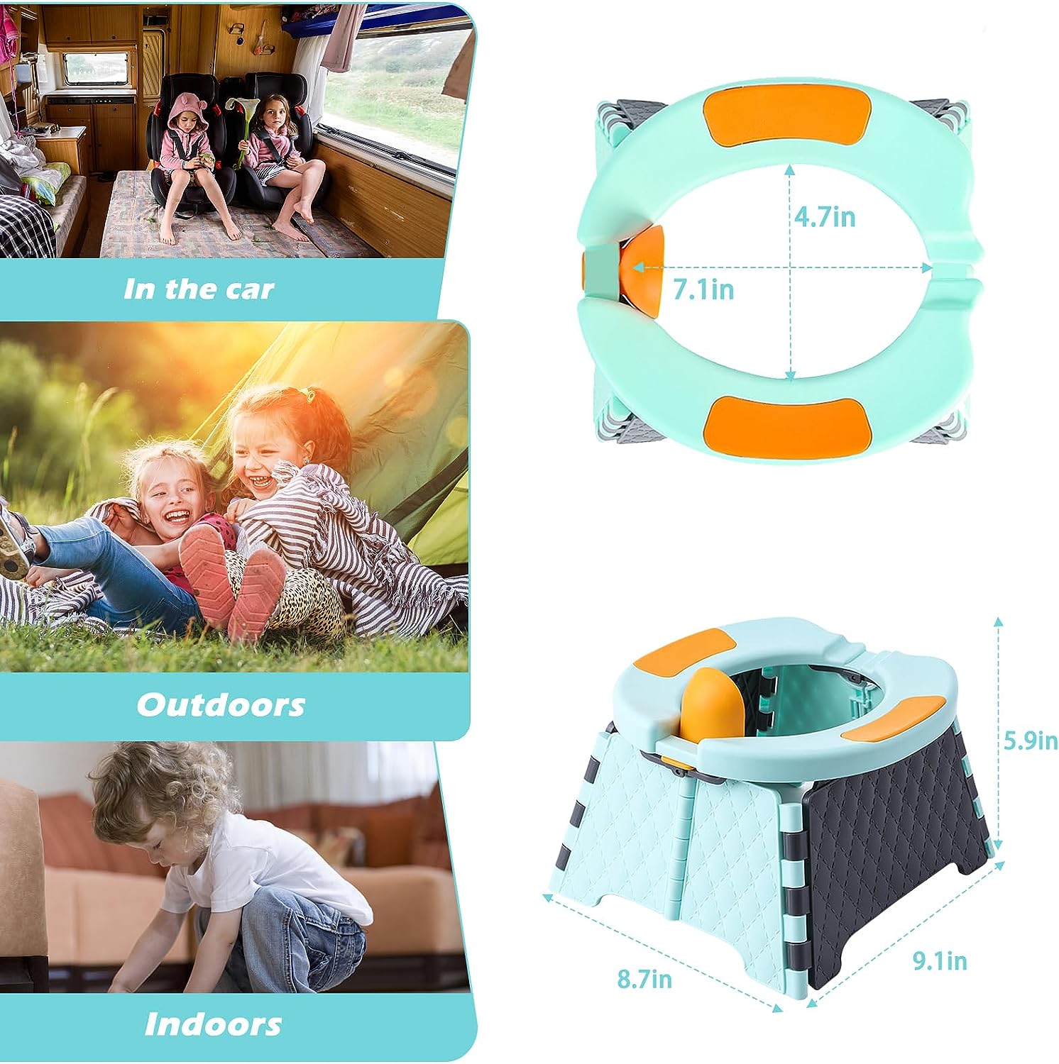 Btideas Potty Chair Foldable , Portable Potty Training Seat for Toddler, Baby Travel Toilet, Unisex