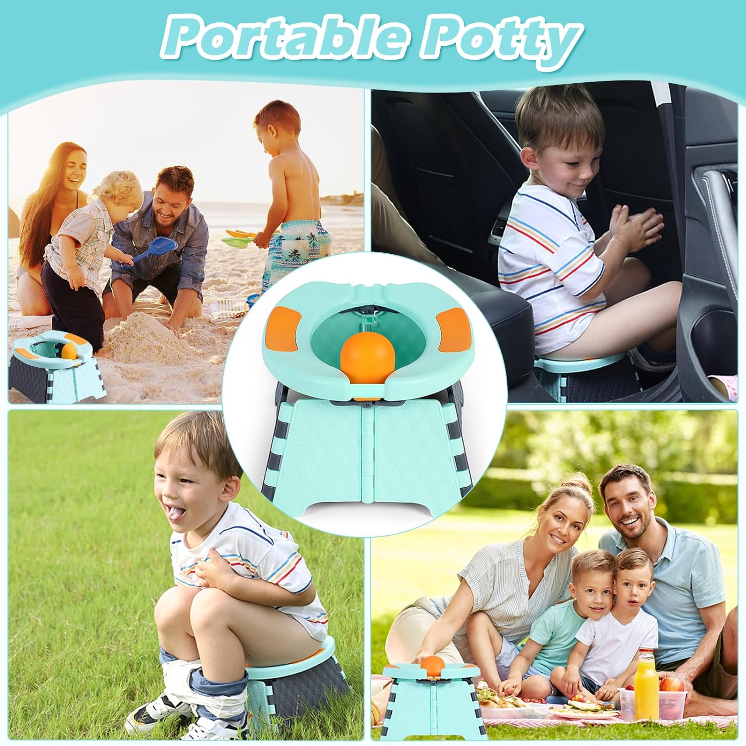 Btideas Potty Chair Foldable , Portable Potty Training Seat for Toddler, Baby Travel Toilet, Unisex