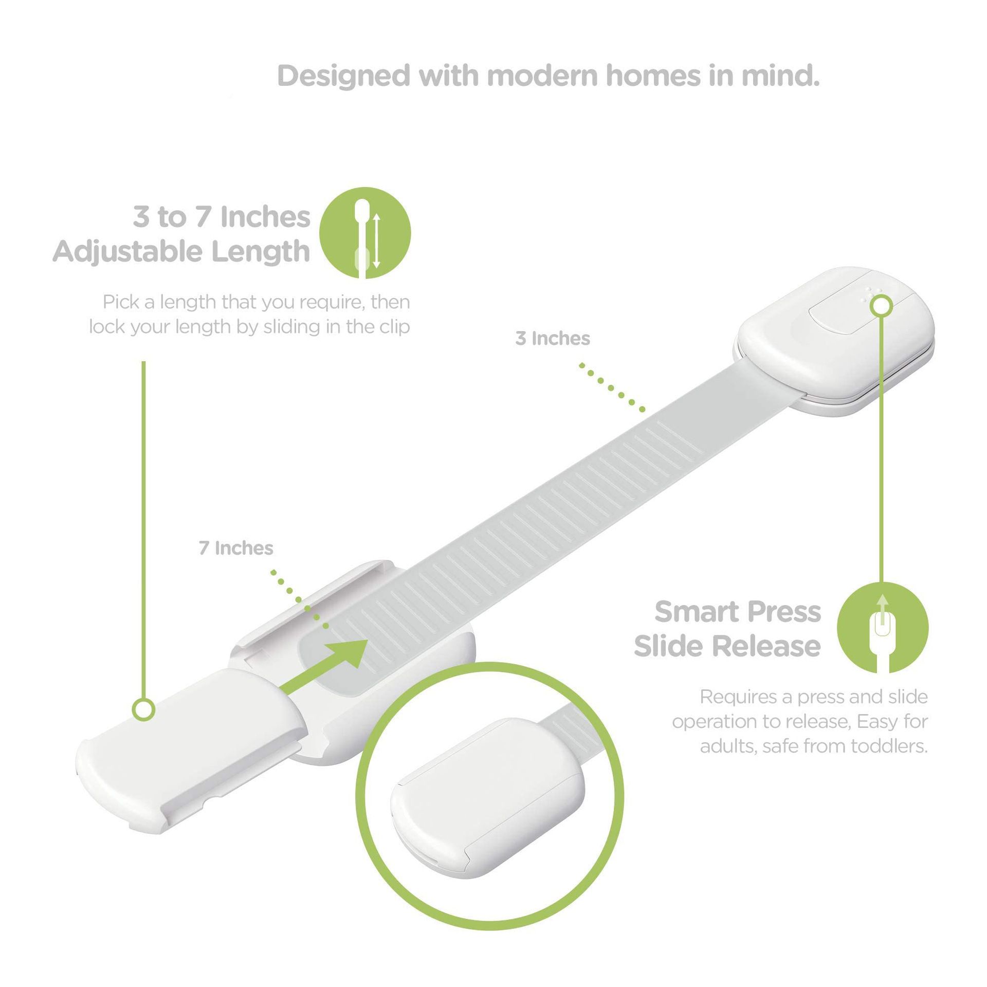 BTtideas Baby Locks, 8 Pack Safety Baby Proofing Cabinets, Child Proof Cabinet Drawer Door Locks