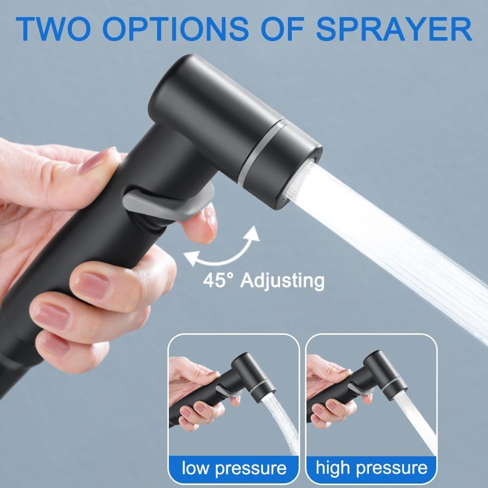 BTideas Handheld Bidet Sprayer, Bidet Sprayer for Toilet, Adjustable Water Pressure, Silver