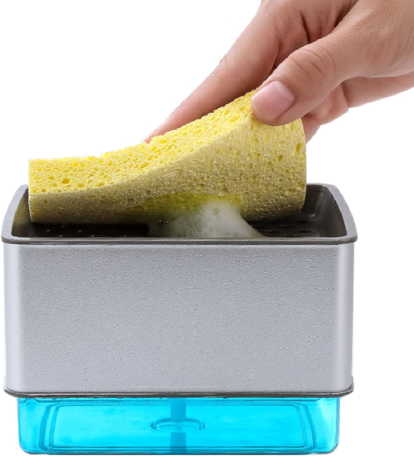 BTideas Kitchen Soap Dispenser, Dish Soap Dispenser for Kitchen,Soap Dispenser with Sponge Holder