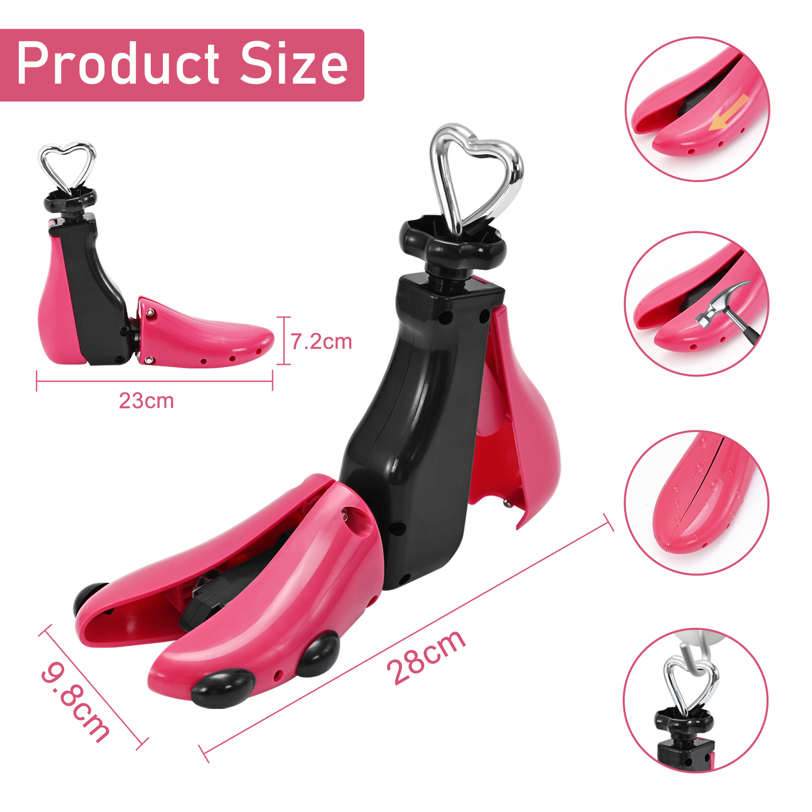 BTideas Shoe Stretcher Women Men, Boot Stretcher for Women, Stretching Shoe Boot,1Pack, Plastic